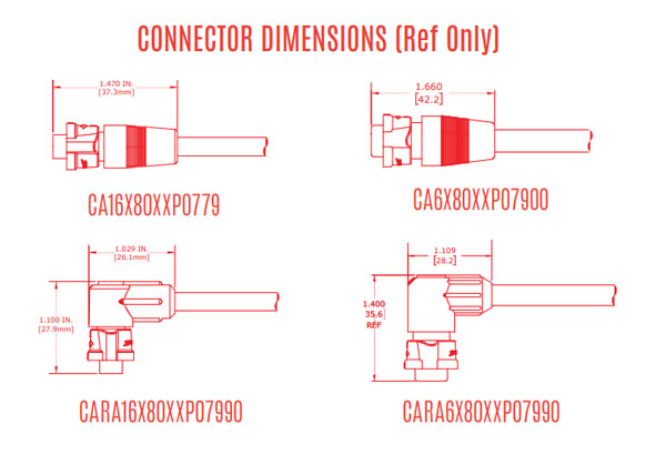 2-Meter Micro & Mini-Con-X Insta Click Standard Cables