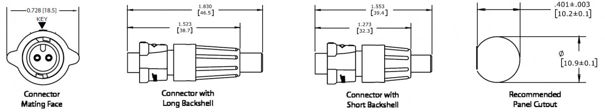 Micro-Con-X Insta-Click Dimensions