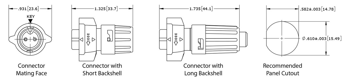 Mini-Con-X Insta-Click Dimensions